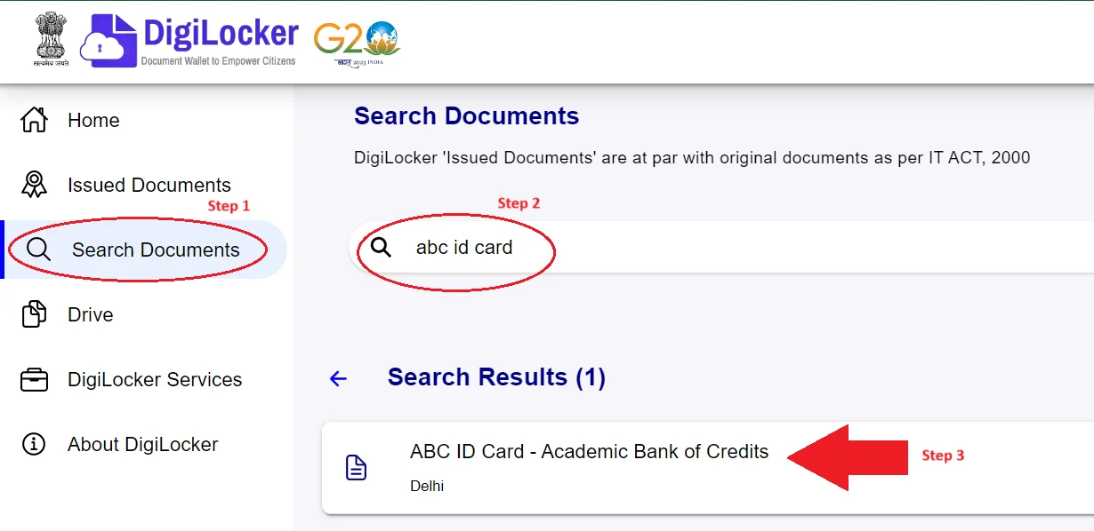 Search ABC ID Card
